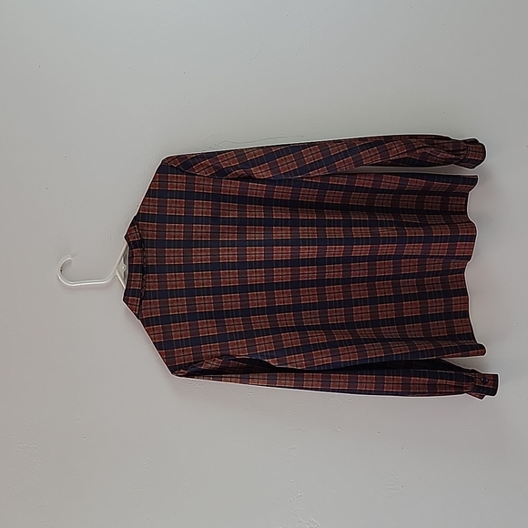 Vintage 1960's Donovan Galvani of Dallas Plaid Blouse size 12 - Picture 4 of 5